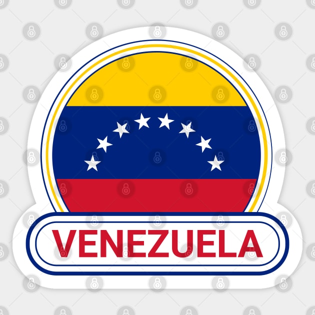 Venezuela Country Badge - Venezuela Flag Sticker by Yesteeyear